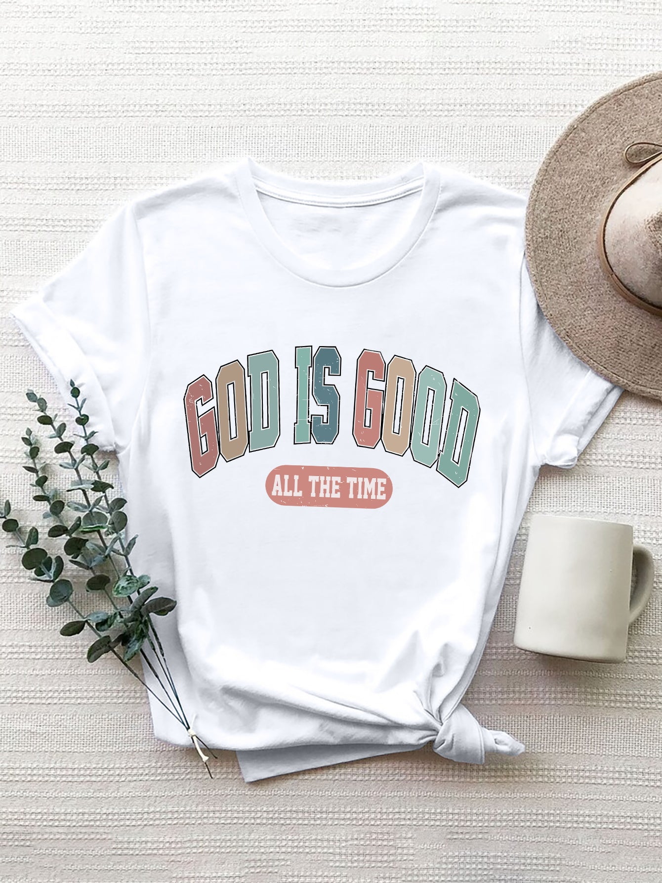 GOD IS GOOD ALL THE TIME Short Sleeve Tee (7 Colors) T-Shirt Krazy Heart Designs Boutique White S 