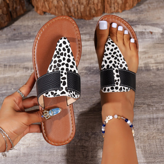 Animal Print Open Toe Sandals (2 Style Prints) shoes Krazy Heart Designs Boutique Black 36(US5) 