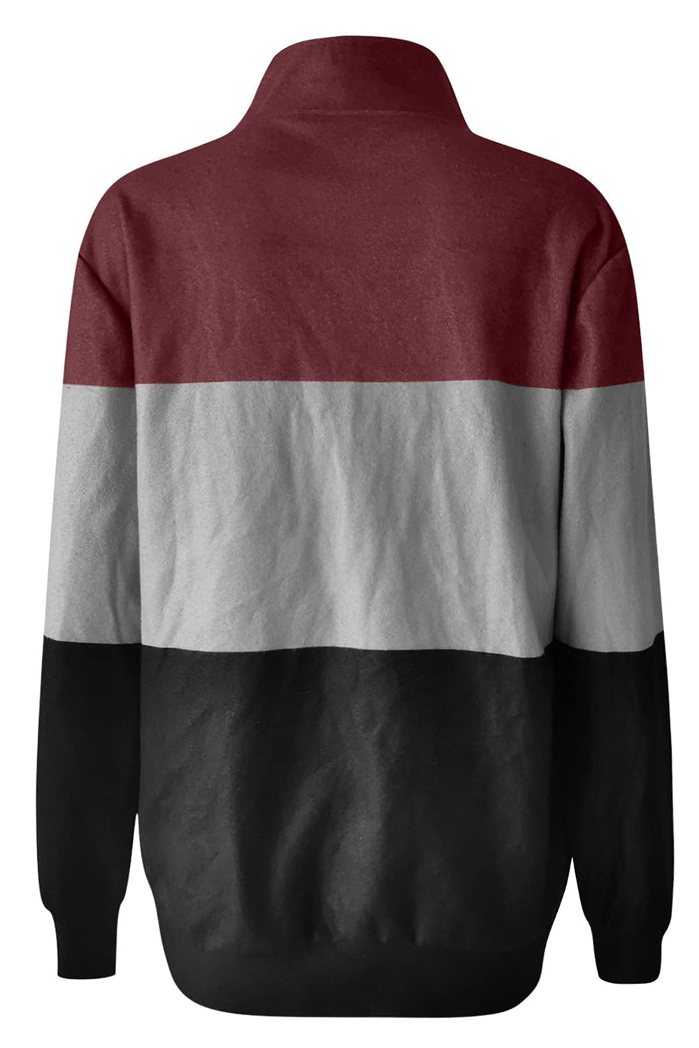 Full Size Color Block Quarter Zip Long Sleeve Sweatshirt (3 Colors) Shirts & Tops Krazy Heart Designs Boutique   