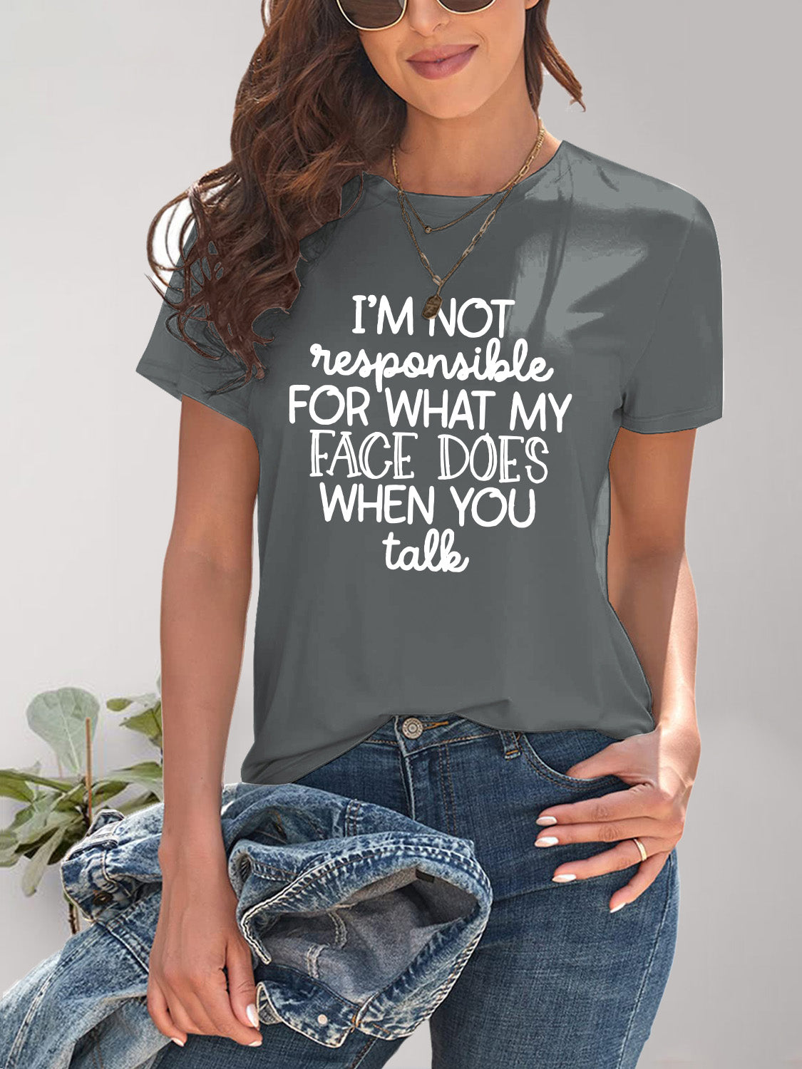 I'm Not Responsible Short Sleeve Tee (7 Colors) T-Shirt Krazy Heart Designs Boutique Dark Gray S 