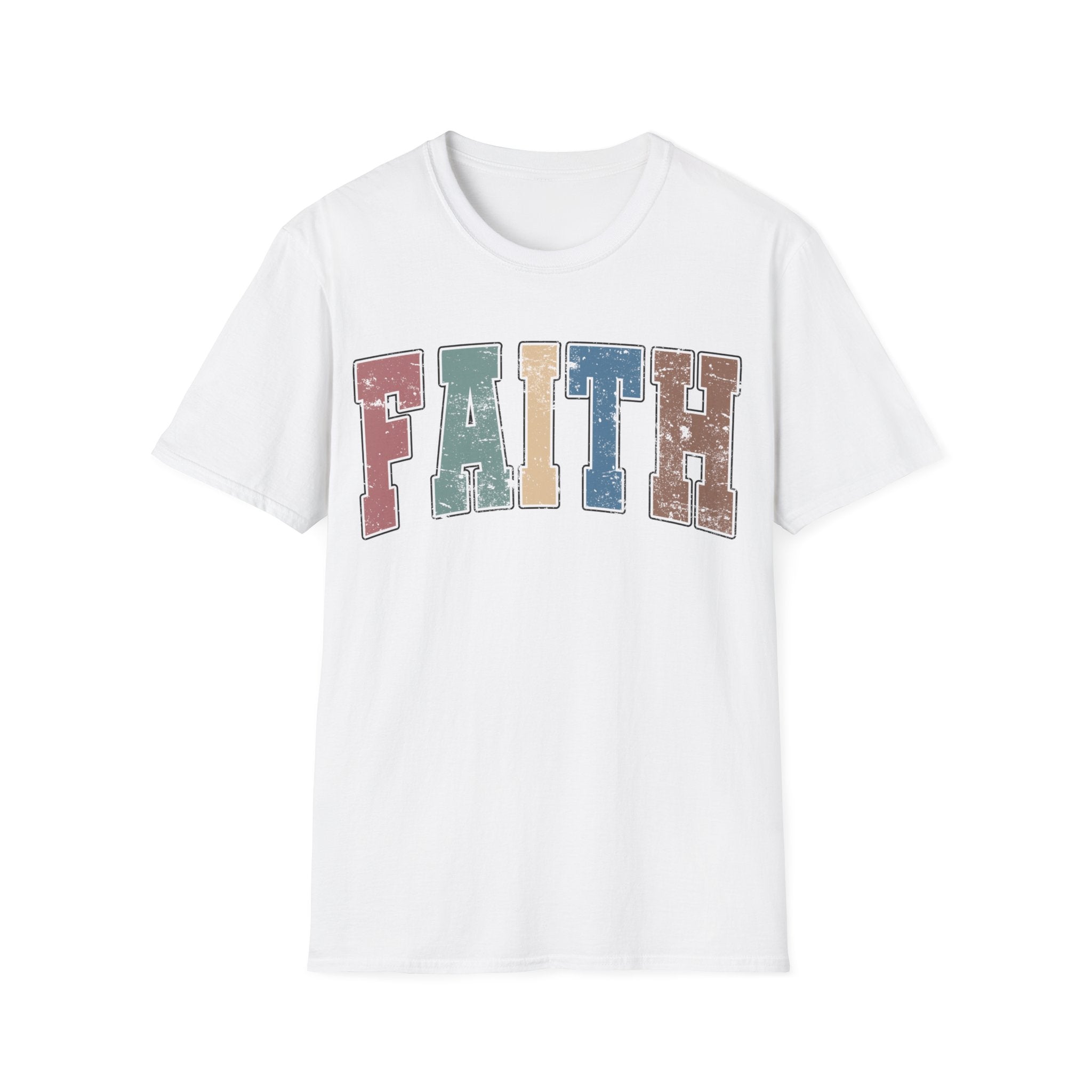 Faith Softstyle T-Shirt T-Shirt Krazy Heart Designs Boutique White S 