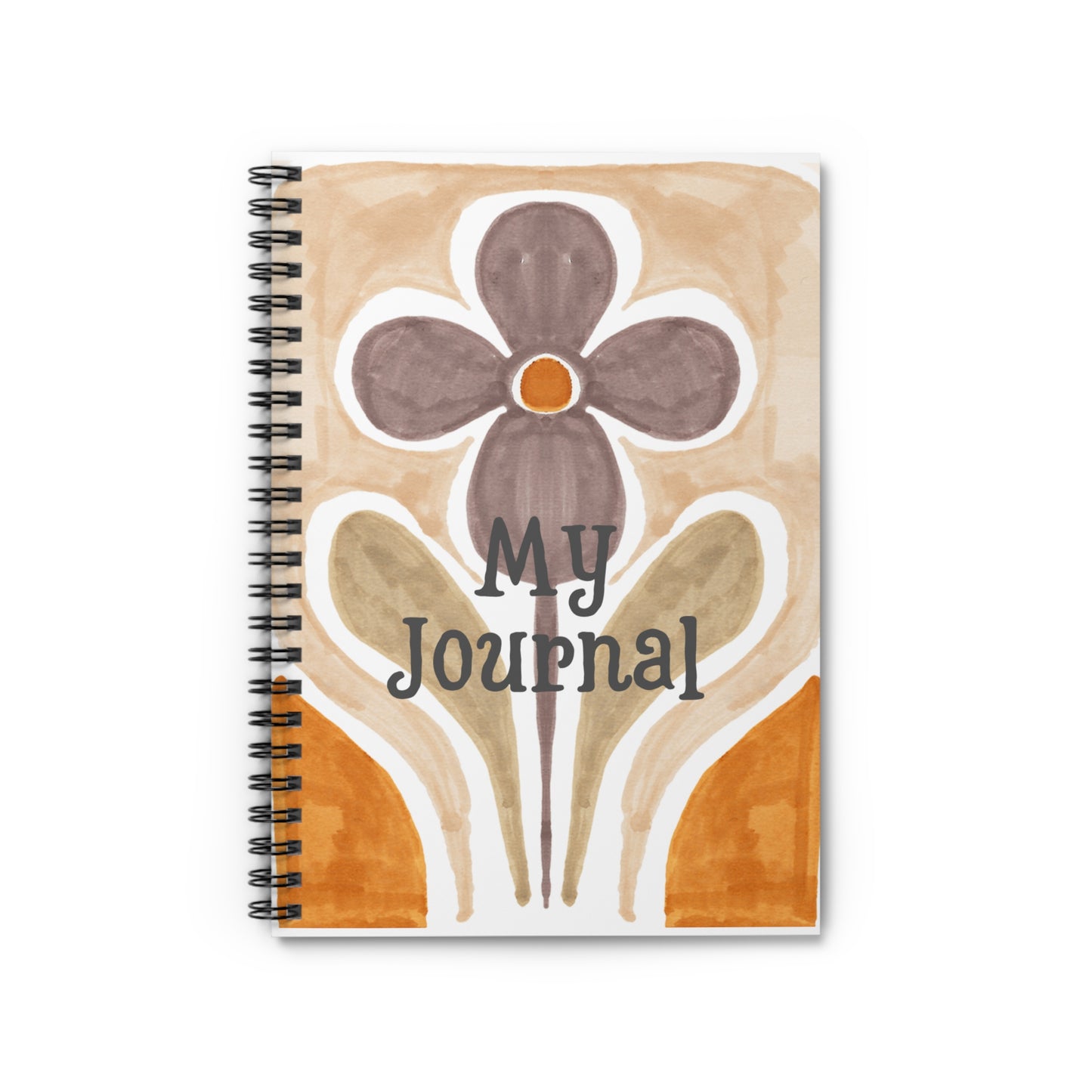Water Color Flower Design Spiral Notebook - Ruled Line Paper products Krazy Heart Designs Boutique One Size  