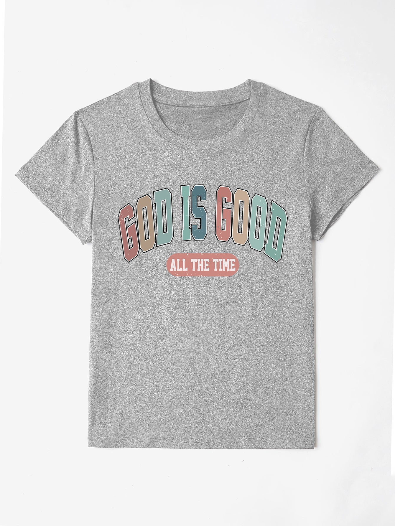 GOD IS GOOD ALL THE TIME Short Sleeve Tee (7 Colors) T-Shirt Krazy Heart Designs Boutique Gray S 