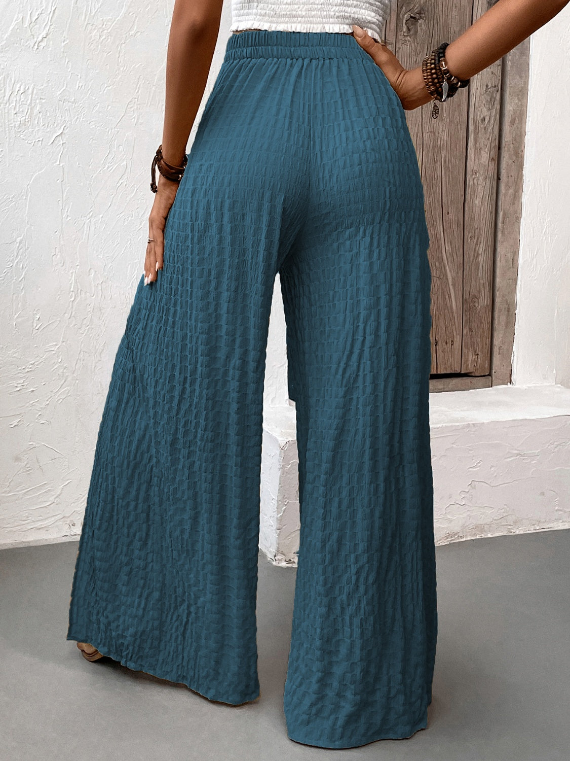 Boho Honey Tied Slit Wide Leg Pants (2 Colors) pants Krazy Heart Designs Boutique