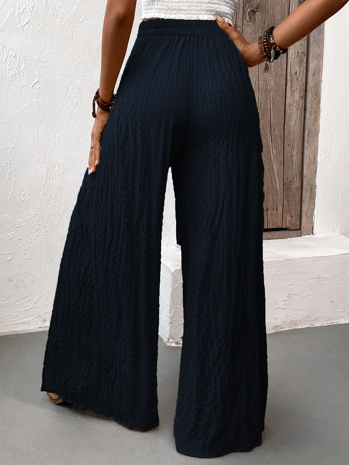 Boho Honey Tied Slit Wide Leg Pants (2 Colors) pants Krazy Heart Designs Boutique