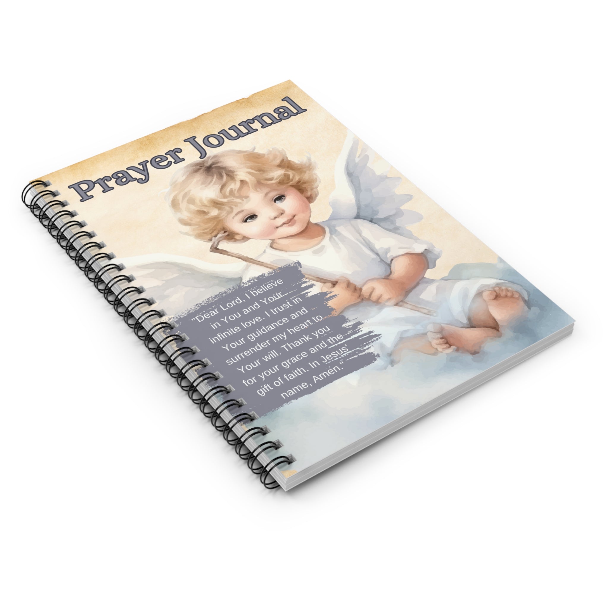 Prayer Journal Water Color Design Spiral Notebook - Ruled Line Paper products Krazy Heart Designs Boutique   