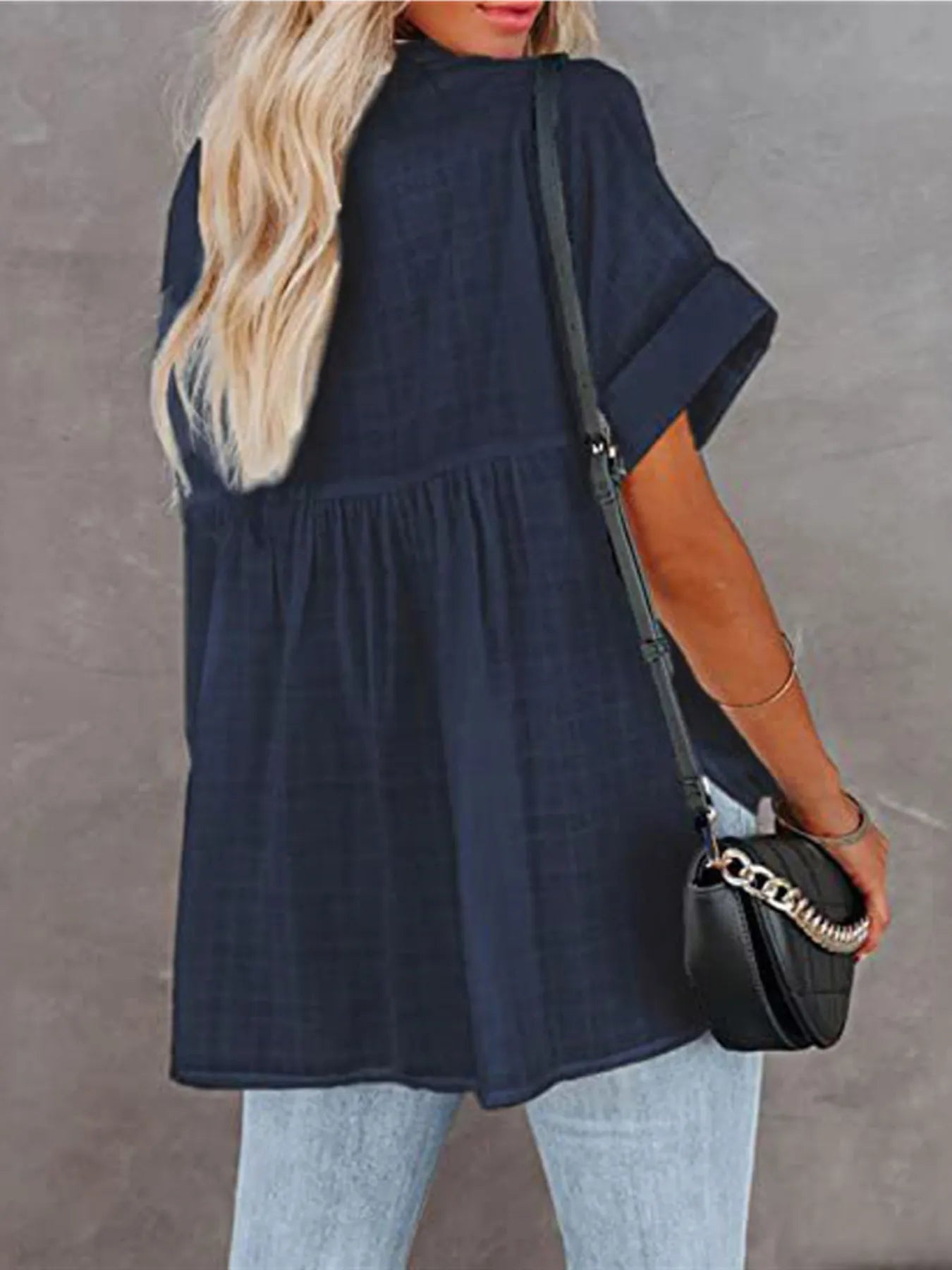 Oversized Notched Casual Shirt (8 Colors) Shirts & Tops Krazy Heart Designs Boutique