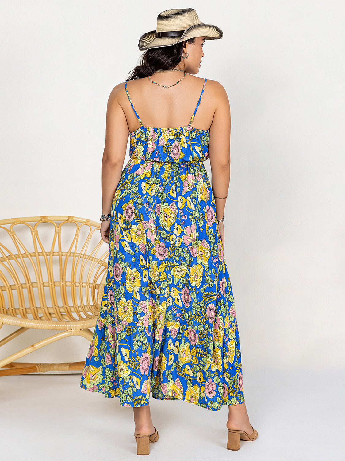 Boho Style Drawstring Ruffle Hem Maxi Dress (2 Color Styles) Dress Krazy Heart Designs Boutique
