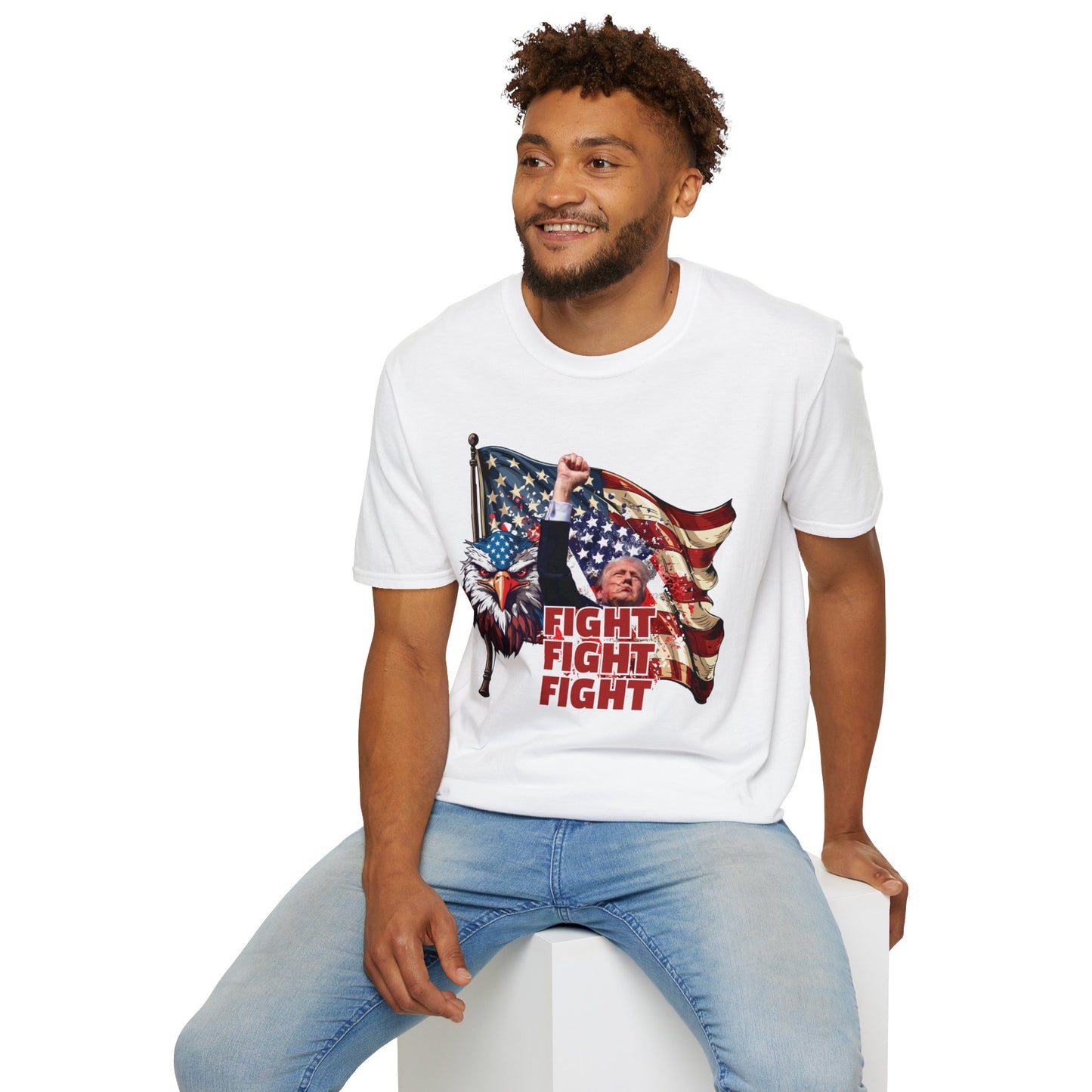 FIGHT FIGHT FIGHT Softstyle T-Shirt (2 Colors) T-Shirt Krazy Heart Designs Boutique   