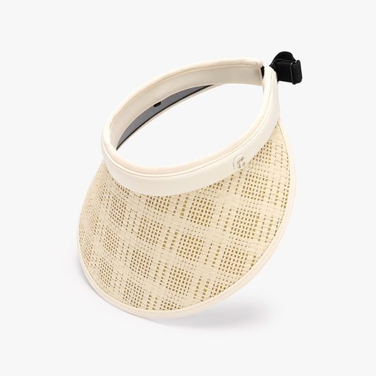 Solid Adjustable Weave Visor (4 Colors) hat Krazy Heart Designs Boutique Ivory One Size 