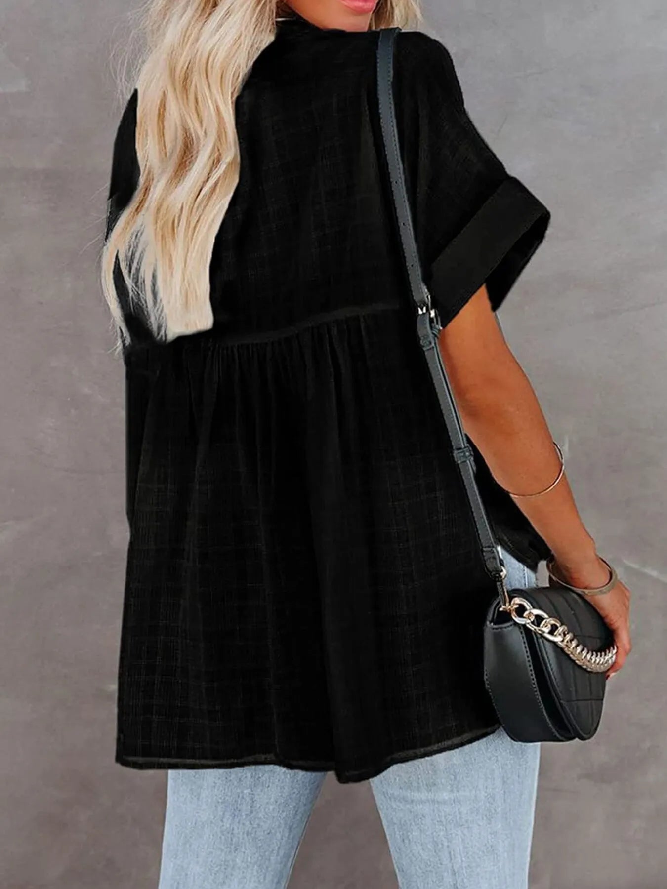 Oversized Notched Casual Shirt (8 Colors) Shirts & Tops Krazy Heart Designs Boutique