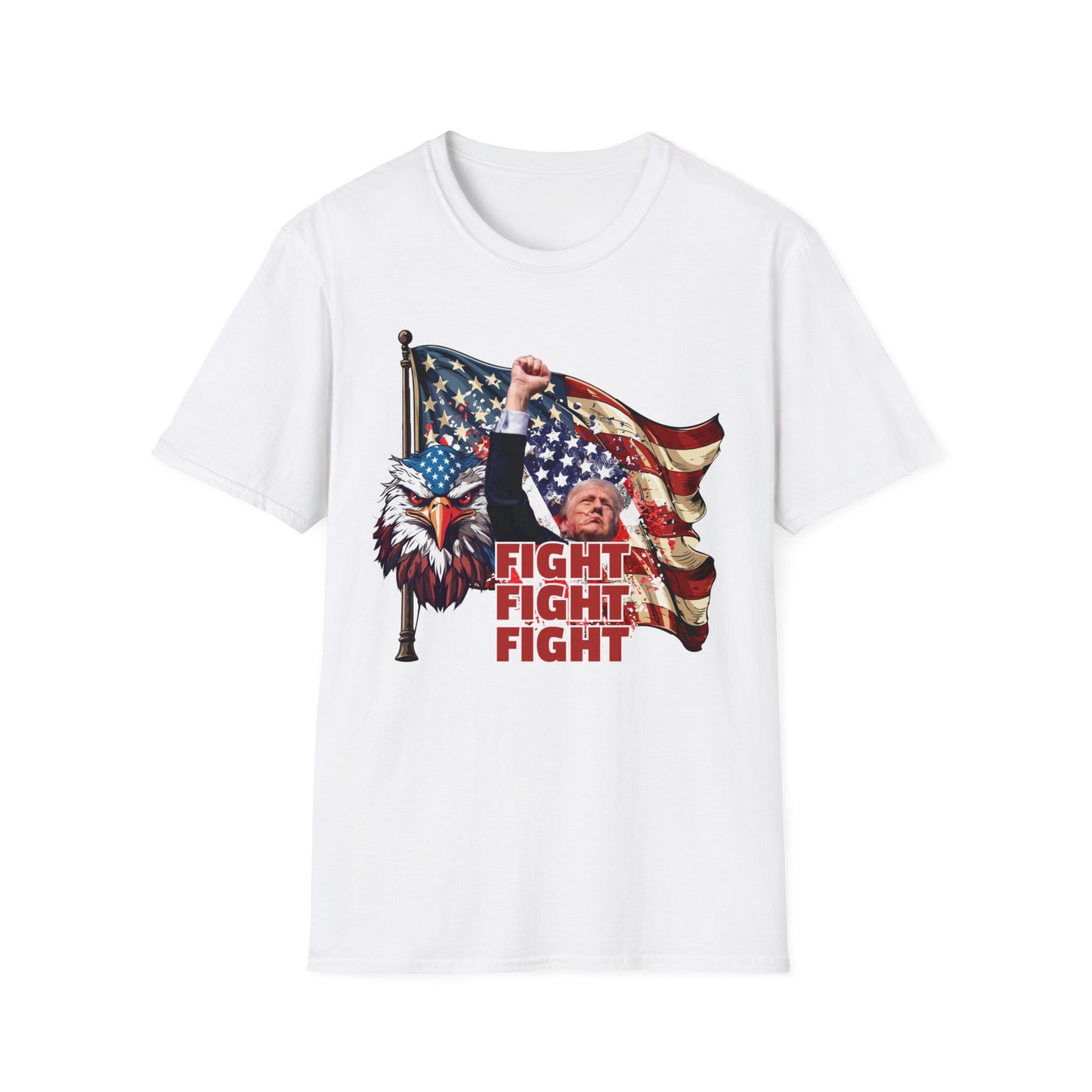 FIGHT FIGHT FIGHT Softstyle T-Shirt (2 Colors) T-Shirt Krazy Heart Designs Boutique White S 