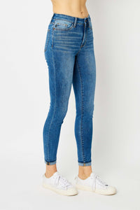 Judy Blue Full Size Cuffed Hem Skinny Jeans pants Krazy Heart Designs Boutique   