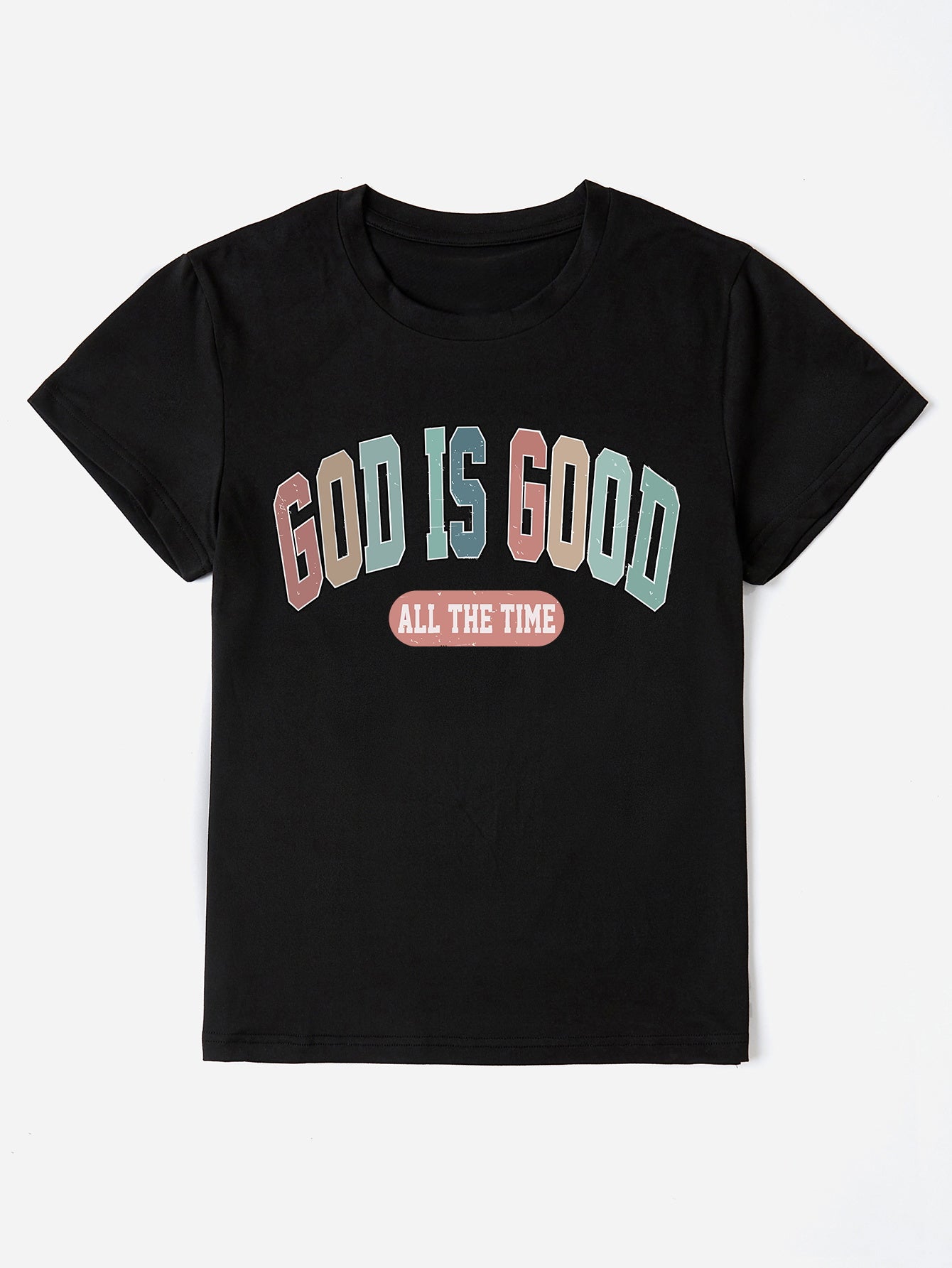 GOD IS GOOD ALL THE TIME Short Sleeve Tee (7 Colors) T-Shirt Krazy Heart Designs Boutique Black S 