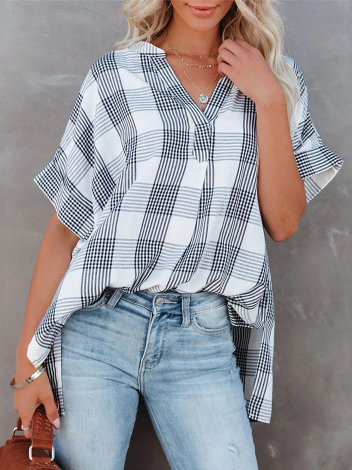 Oversized Notched Casual Shirt (8 Colors) Shirts & Tops Krazy Heart Designs Boutique