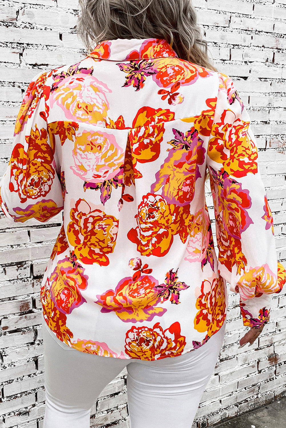 Plus Size Printed Long Sleeve Shirt ( 2 Print Colors) Shirts & Tops Krazy Heart Designs Boutique   