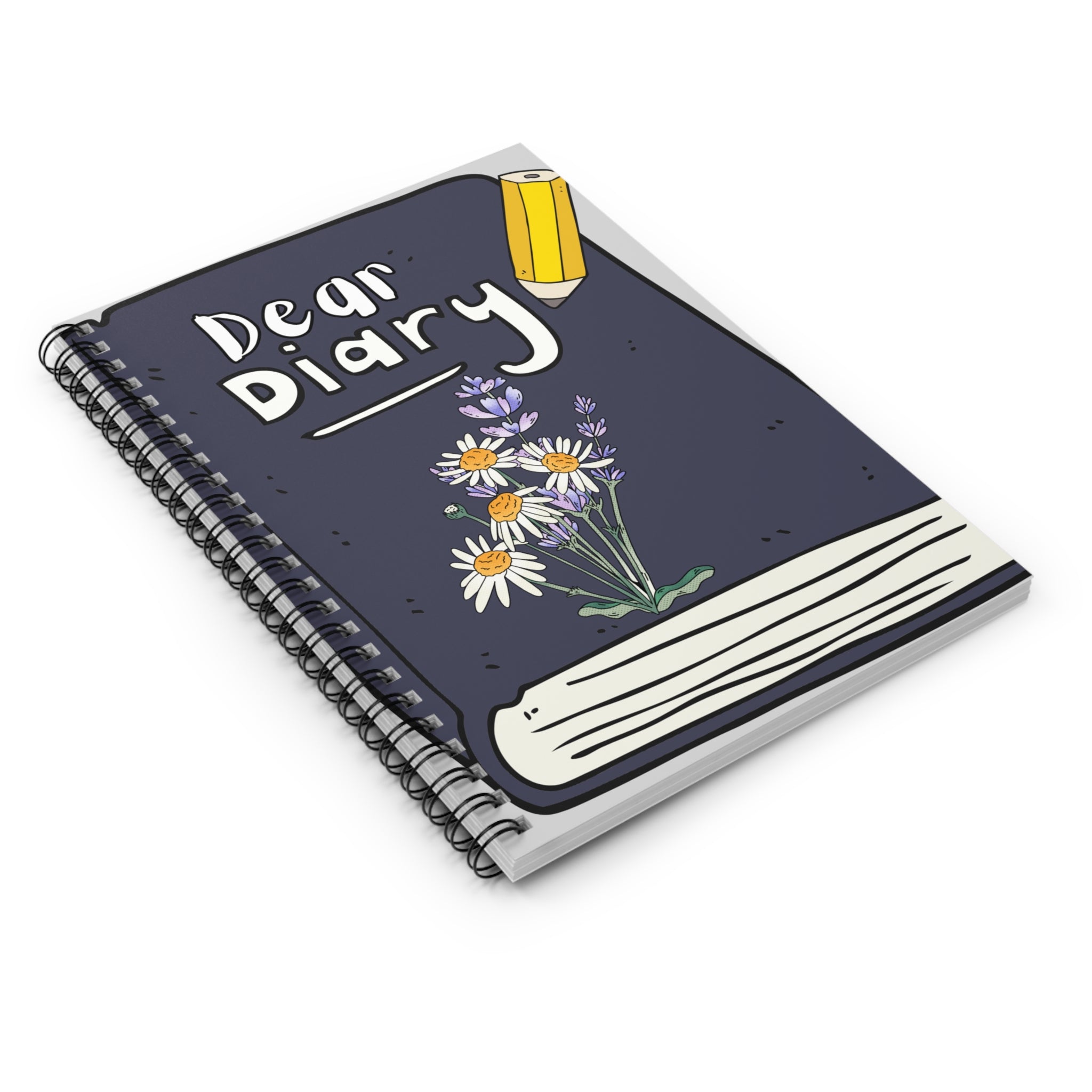 Dear Diary Spiral Notebook - Ruled Line Paper products Krazy Heart Designs Boutique   