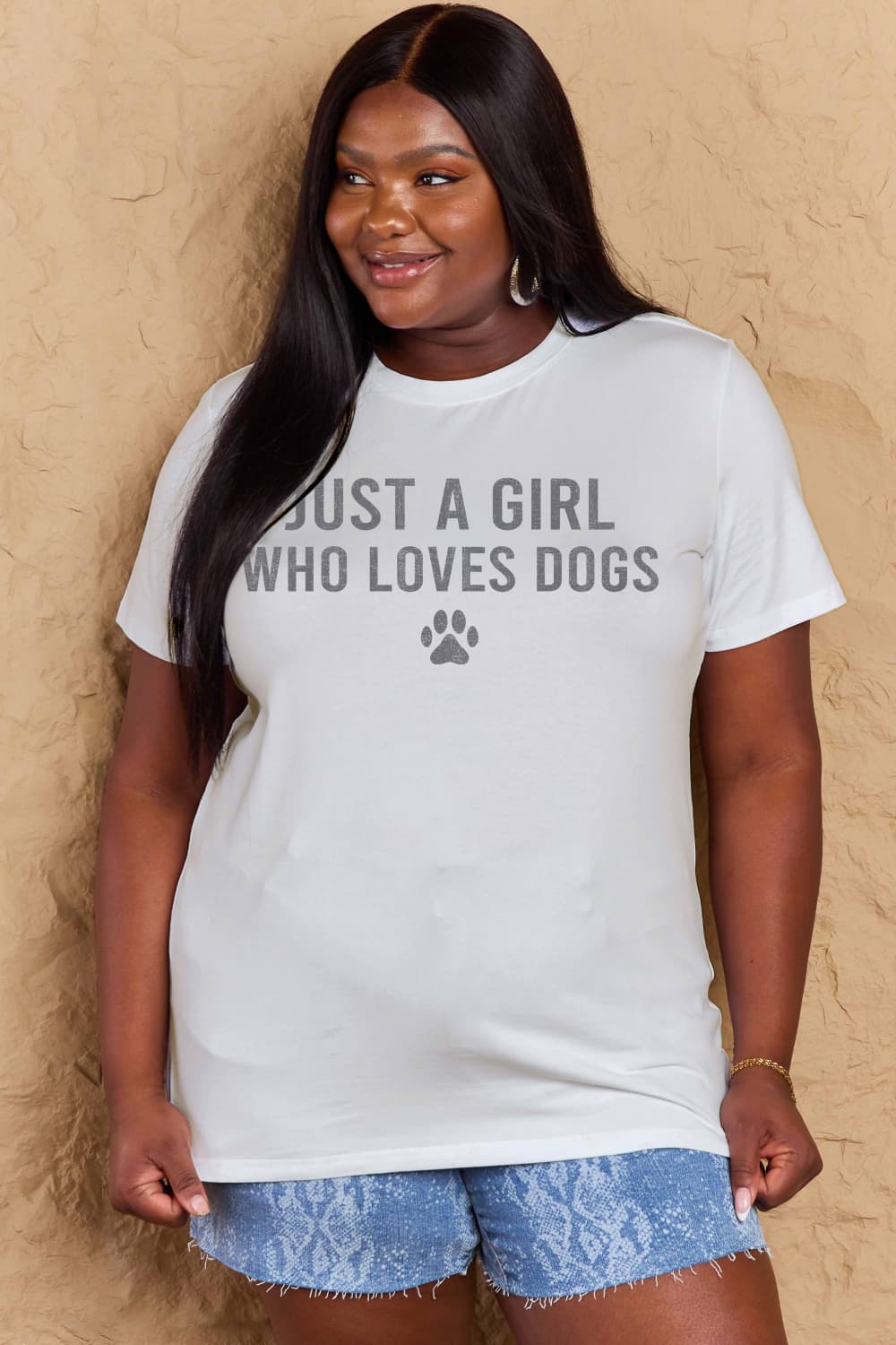 Simply Love Brand-Just a Girl Who Loves Dogs Cotton Tee (5 Colors) T-Shirt Krazy Heart Designs Boutique   