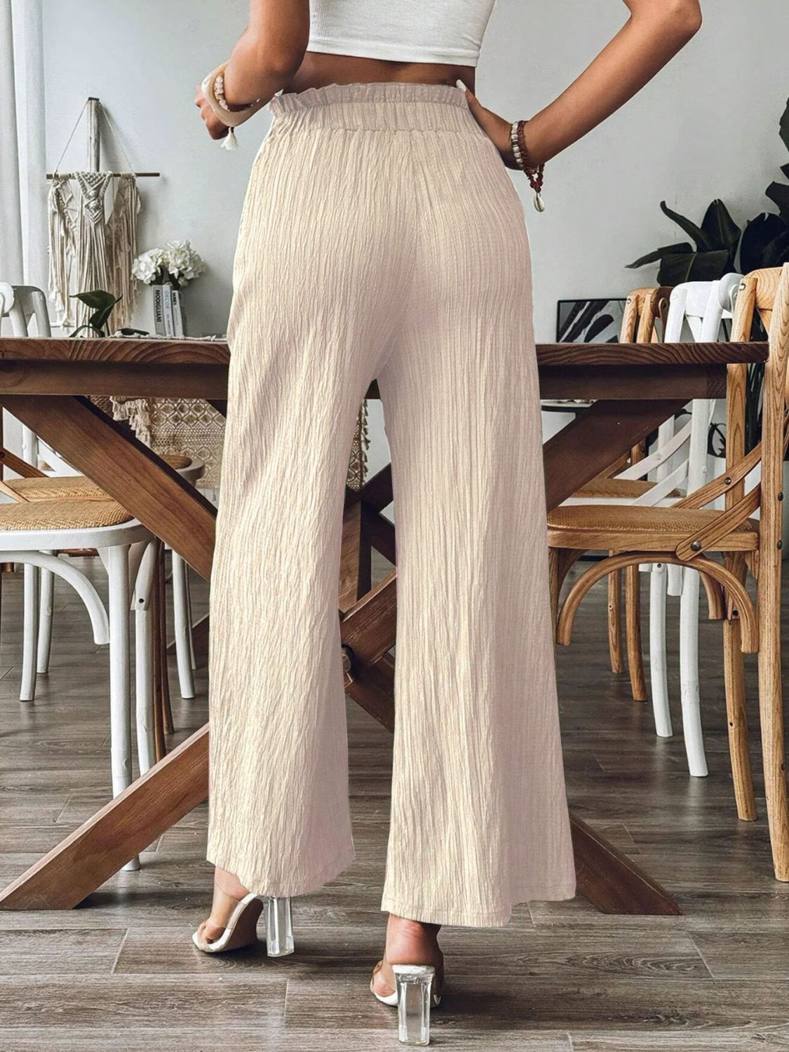 Pocketed Elastic Waist Wide Leg Pants (3 Colors) pants Krazy Heart Designs Boutique