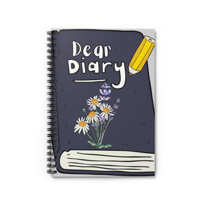 Dear Diary Spiral Notebook - Ruled Line Paper products Krazy Heart Designs Boutique   