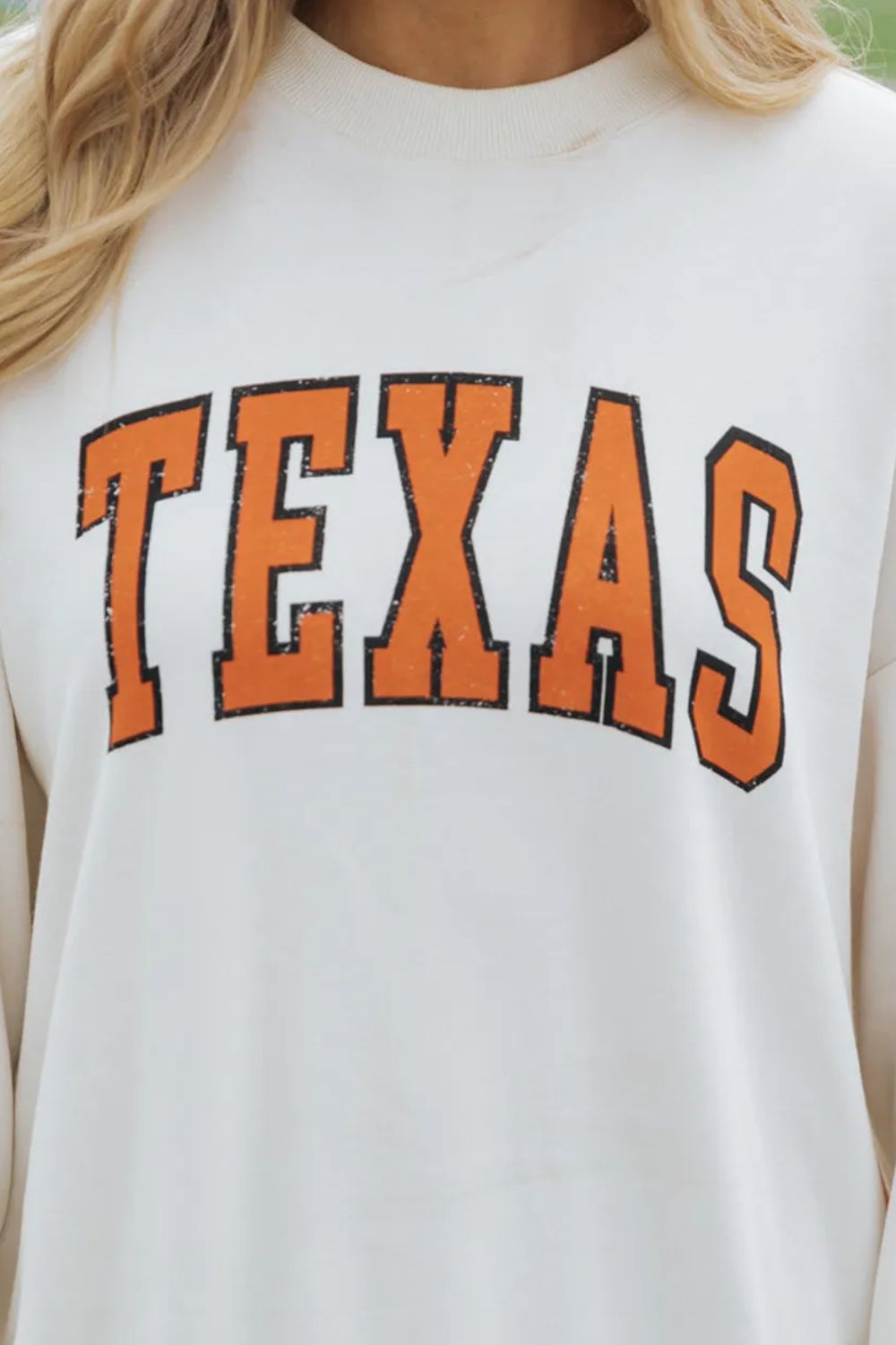 TEXAS Round Neck Dropped Shoulder Sweatshirt Shirts & Tops Krazy Heart Designs Boutique   