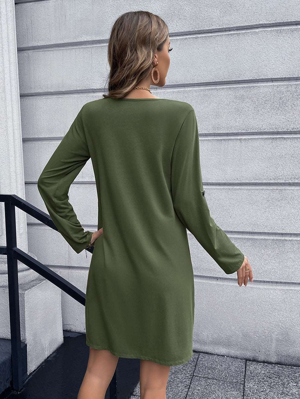 Button Down V-Neck Mini Dress (3 Colors)  Krazy Heart Designs Boutique   