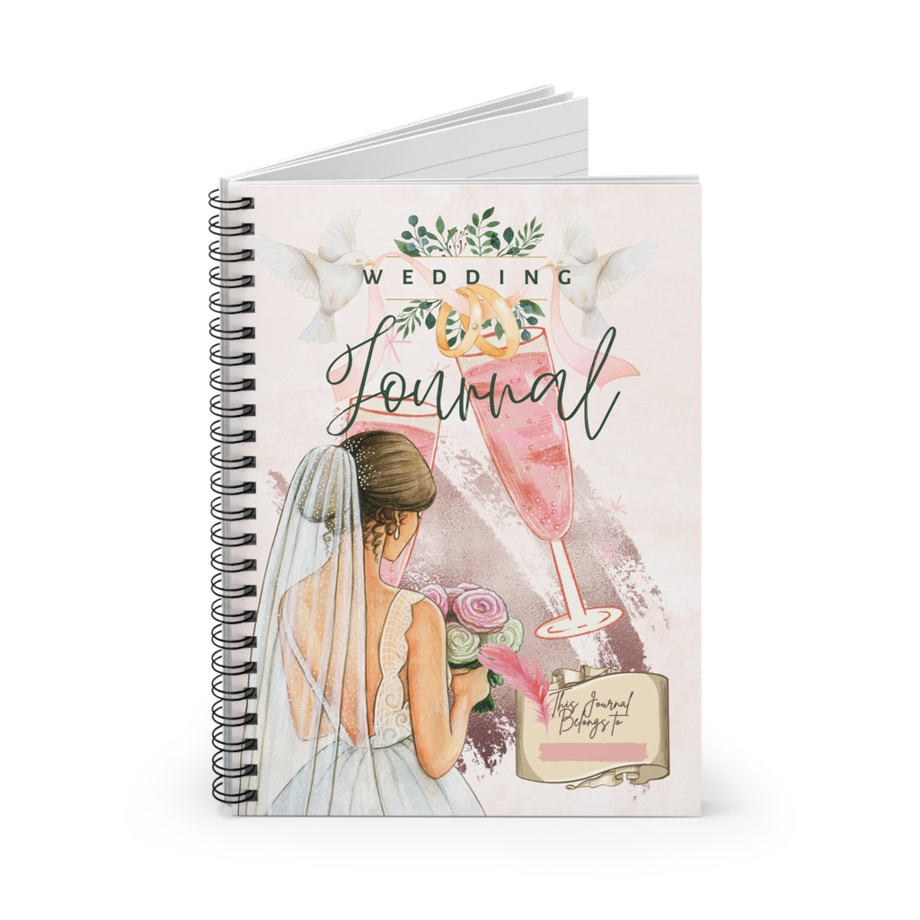 Wedding Journal Spiral Notebook - Ruled Line Paper products Krazy Heart Designs Boutique One Size  