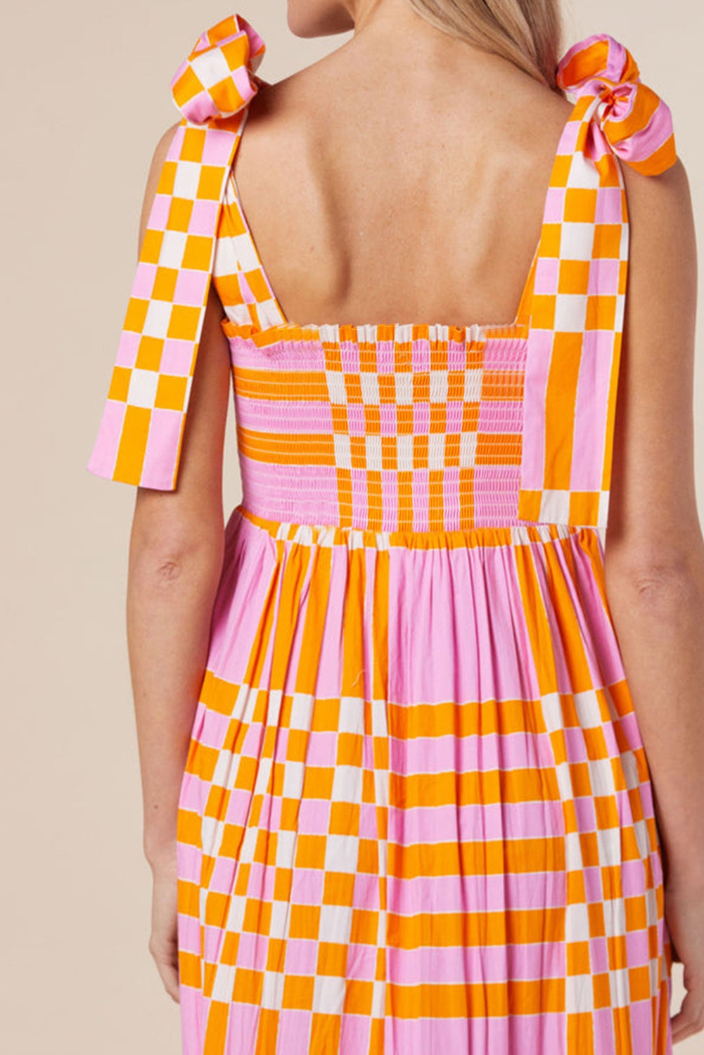 SYNZ Color Block Patchwork Tie Shoulder Dress Dress Krazy Heart Designs Boutique