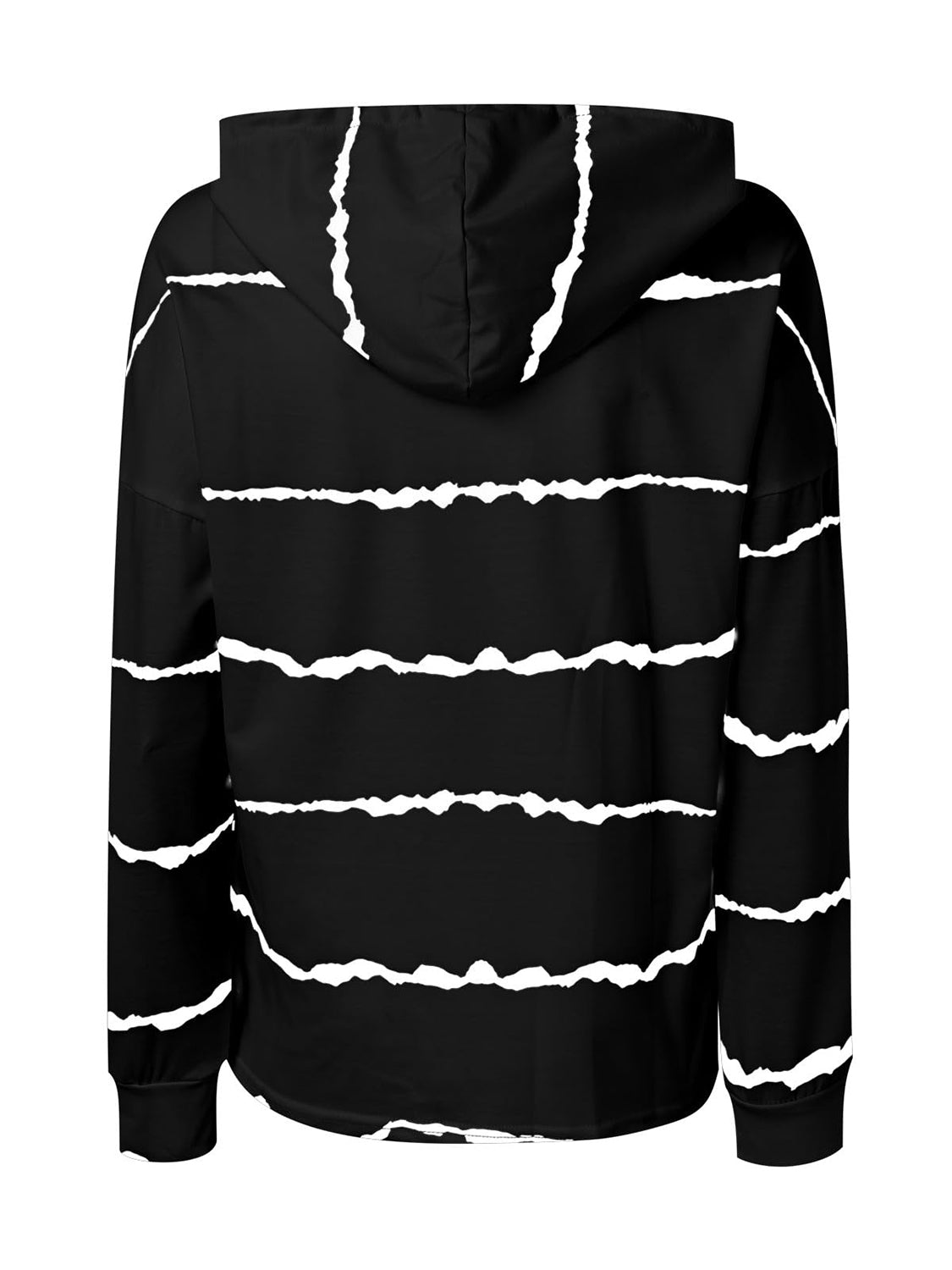 Drawstring Striped Long Sleeve Hoodie (2 Colors) Shirts & Tops Krazy Heart Designs Boutique   