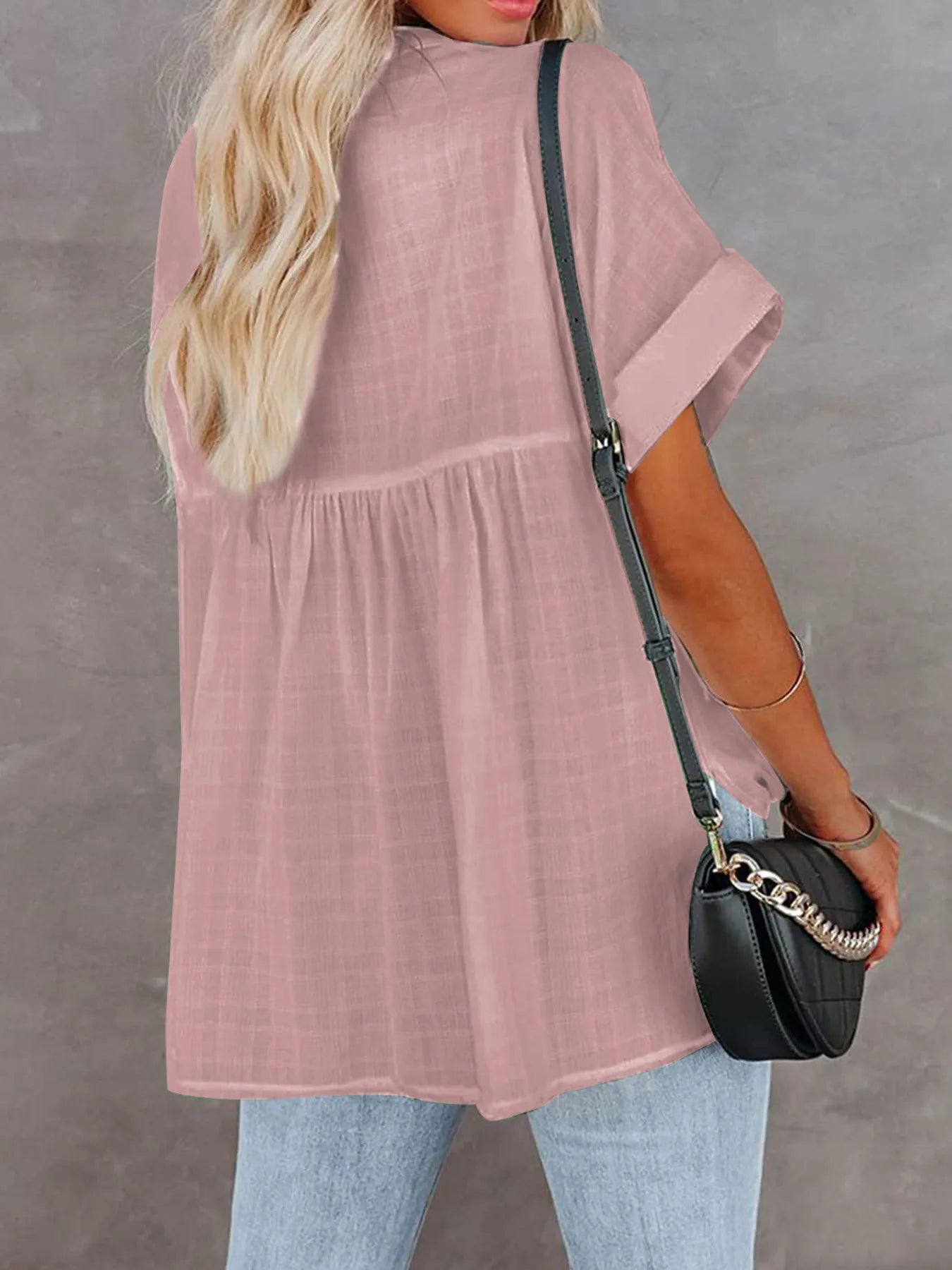 Oversized Notched Casual Shirt (8 Colors) Shirts & Tops Krazy Heart Designs Boutique