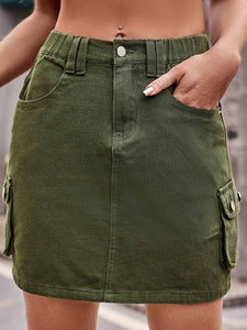Denim Mini Skirt with Pockets (3 Colors)  Krazy Heart Designs Boutique   