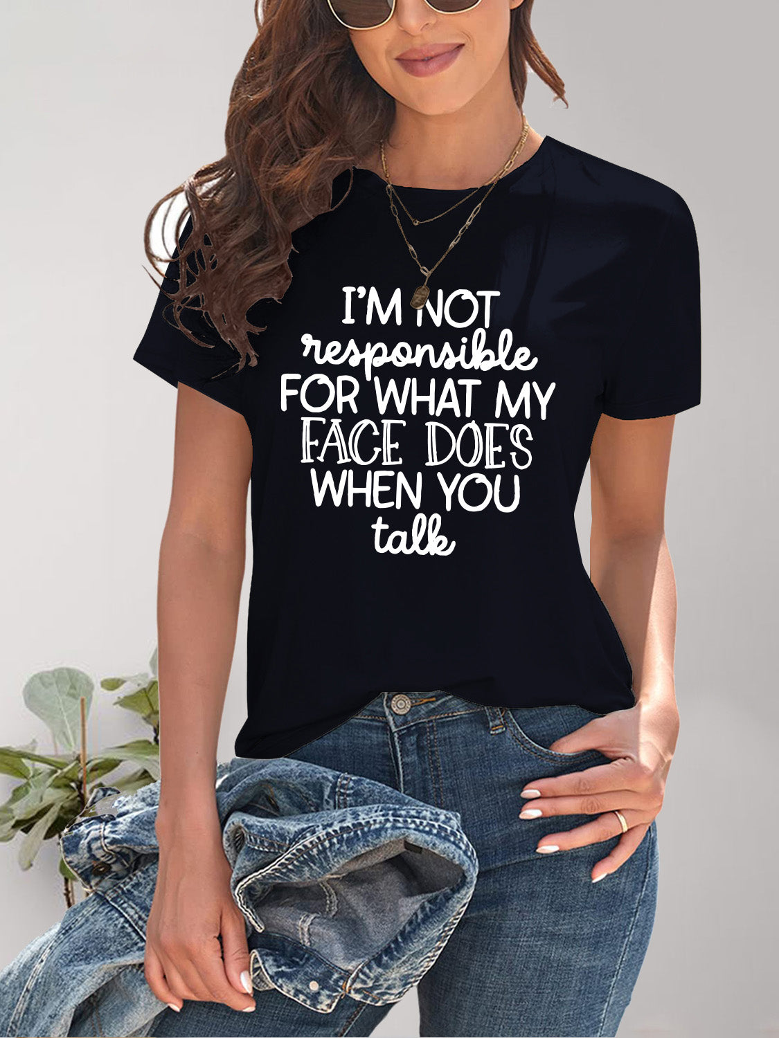 I'm Not Responsible Short Sleeve Tee (7 Colors) T-Shirt Krazy Heart Designs Boutique Dark Blue S 