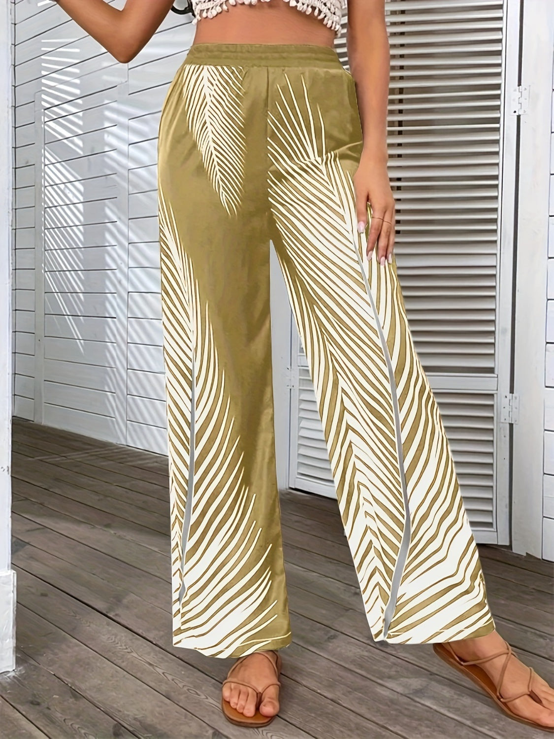 Stylish Print Wide Leg Pants (3 Colors) pants Krazy Heart Designs Boutique