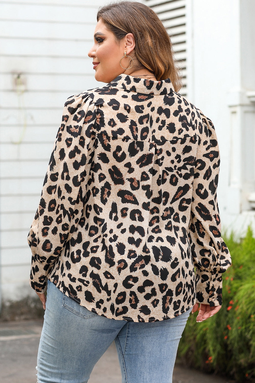 Plus Size Printed Long Sleeve Shirt ( 2 Print Colors) Shirts & Tops Krazy Heart Designs Boutique   