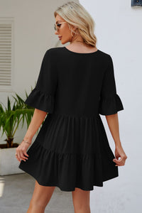 Tied Flounce Sleeve Mini Dress (4 Colors)  Krazy Heart Designs Boutique   