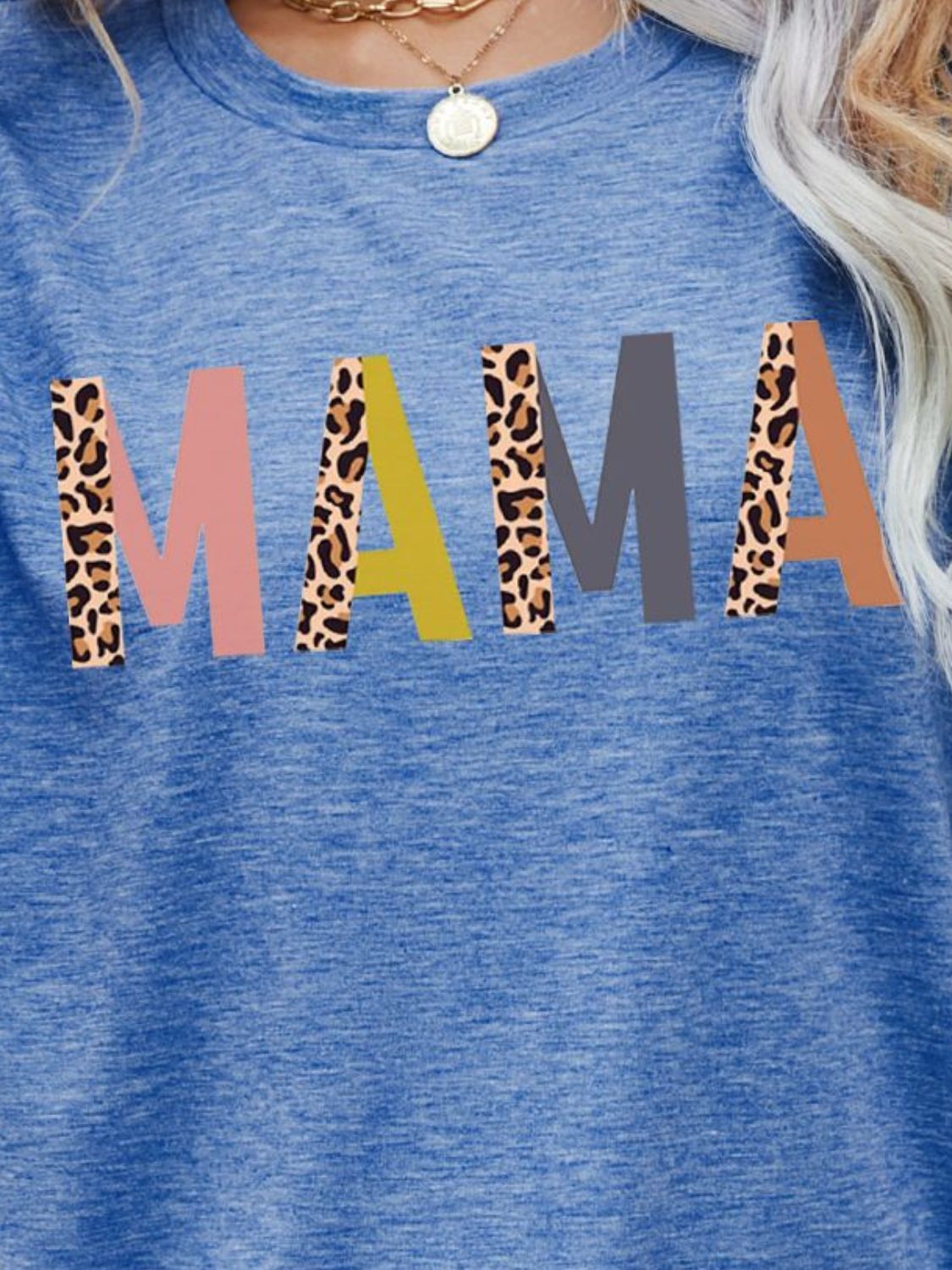 MAMA Leopard Graphic Short Sleeve Tee  Krazy Heart Designs Boutique   