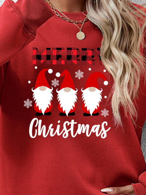 MERRY CHRISTMAS Long Sleeve Sweatshirt (9 Colors) Shirts & Tops Krazy Heart Designs Boutique   