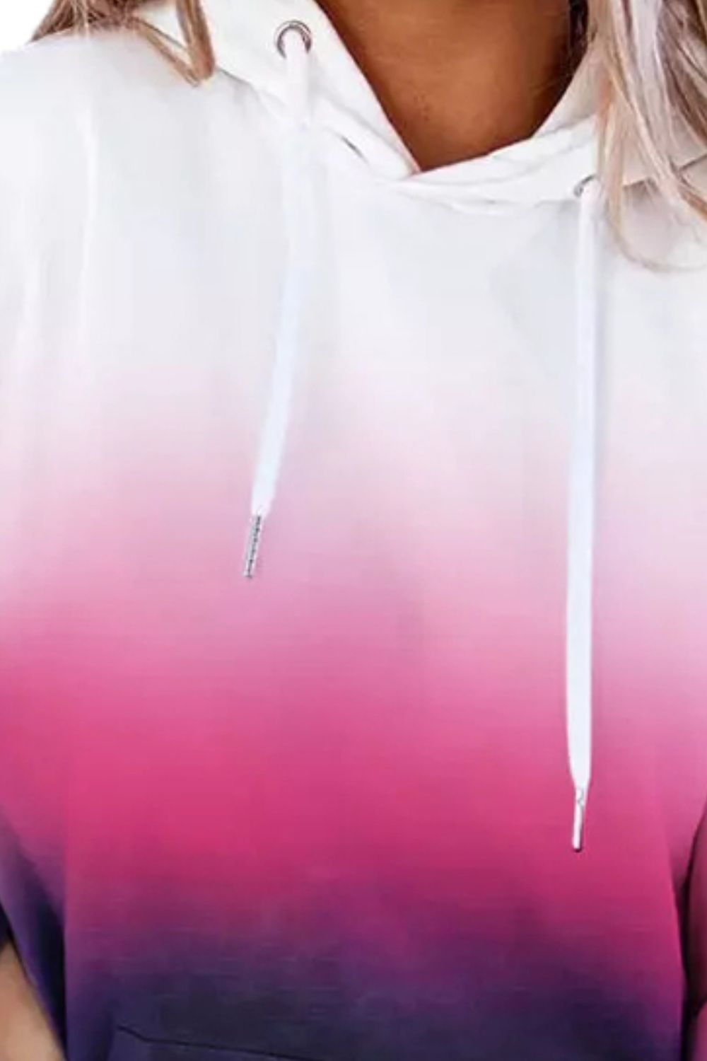 Gradient Drawstring Long Sleeve Hoodie (4 Colors)  Krazy Heart Designs Boutique   