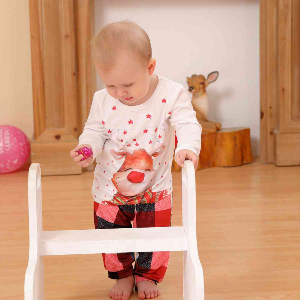 Reindeer Top and Plaid Pajama Set for Baby  Krazy Heart Designs Boutique   