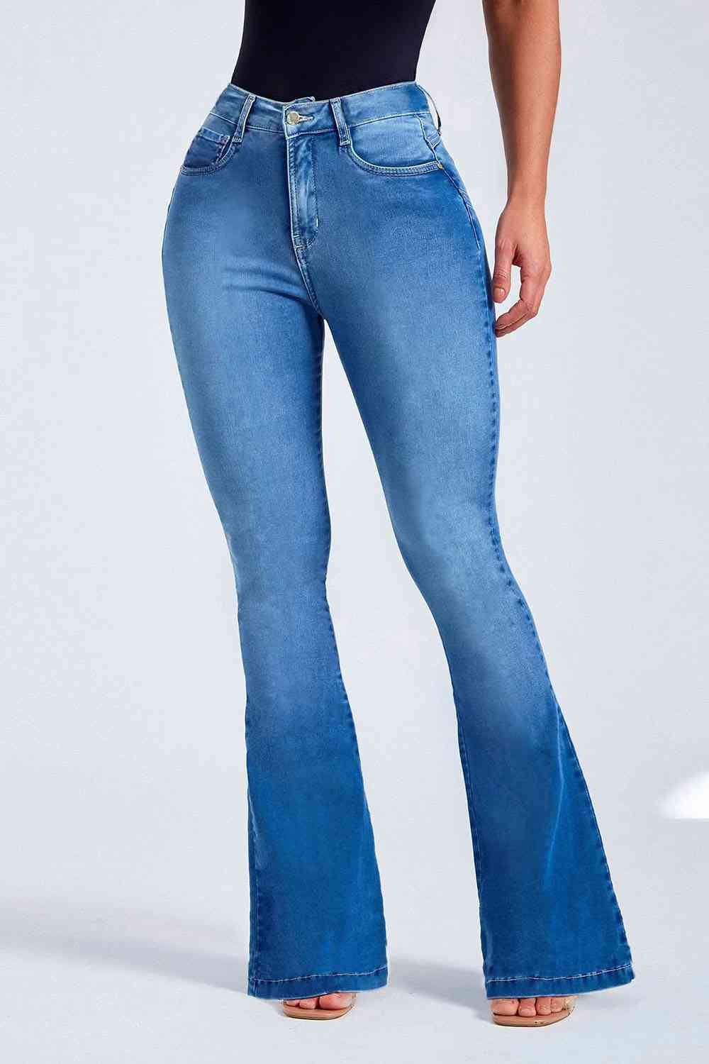 KHD Buttoned Long Jeans  Krazy Heart Designs Boutique Light S 