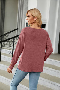 V-Neck Long Sleeve T-Shirt (7 Colors) Shirts & Tops Krazy Heart Designs Boutique   