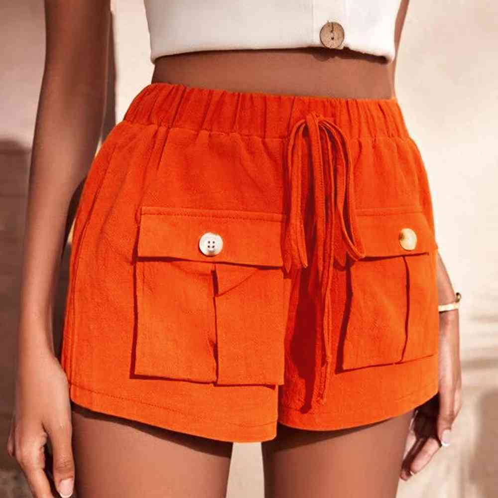 Tie Waist Cargo Shorts (3 Colors) shorts Krazy Heart Designs Boutique   