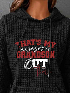 THAT'S MY GRANDSON Drawstring Hoodie with Pocket Shirts & Tops Krazy Heart Designs Boutique   