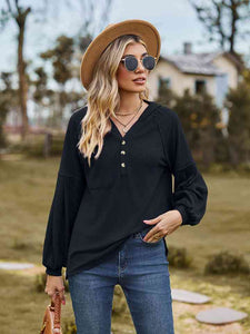 Dropped Shoulder Button-Down Hoodie (6 Colors) Shirts & Tops Krazy Heart Designs Boutique   