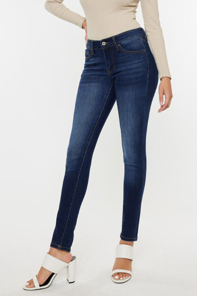 Kancan Mid Rise Gradient Skinny Jeans pants Krazy Heart Designs Boutique Dark 0 