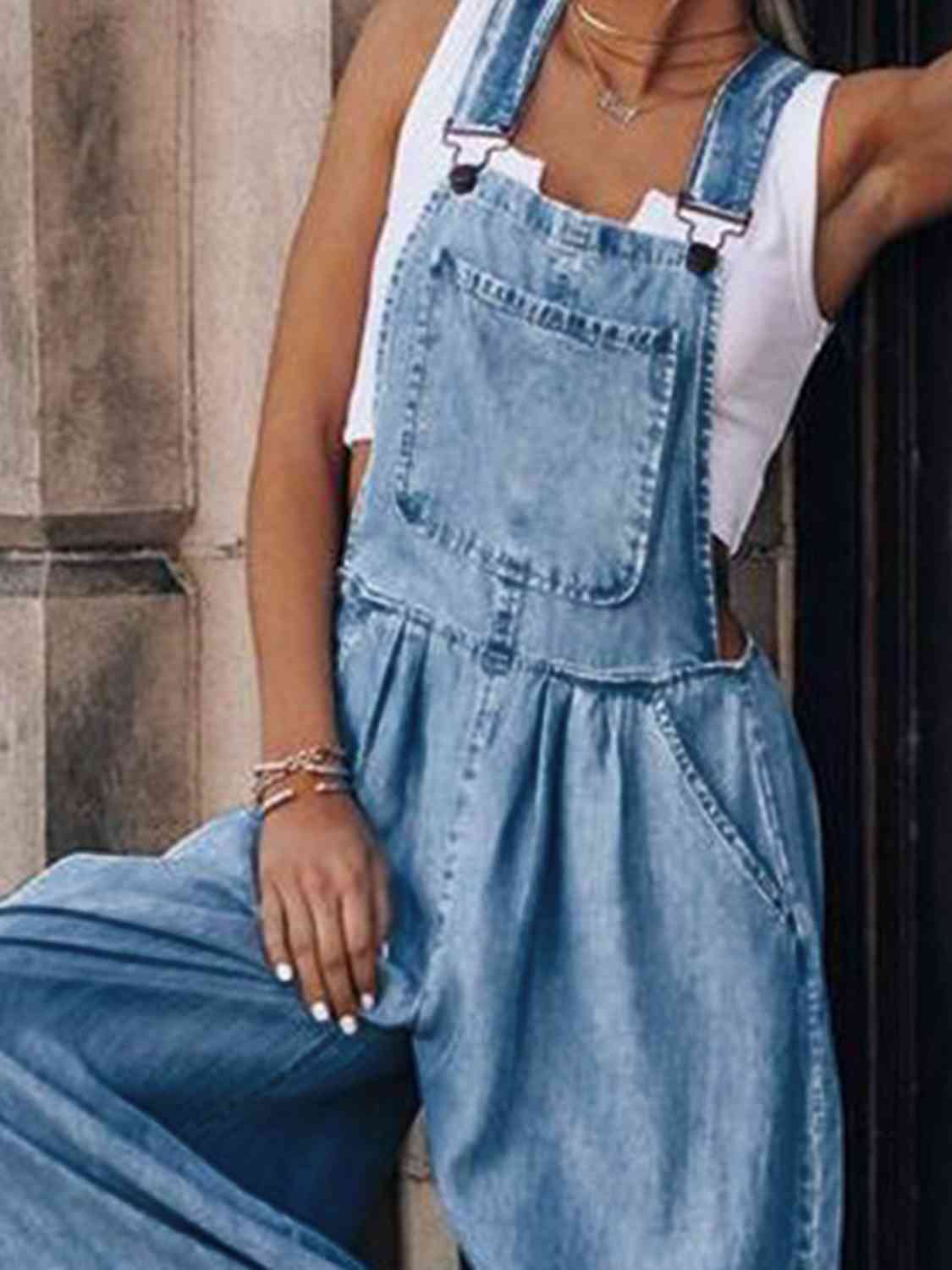 Wide Leg Denim Overalls Outfit Sets Krazy Heart Designs Boutique   