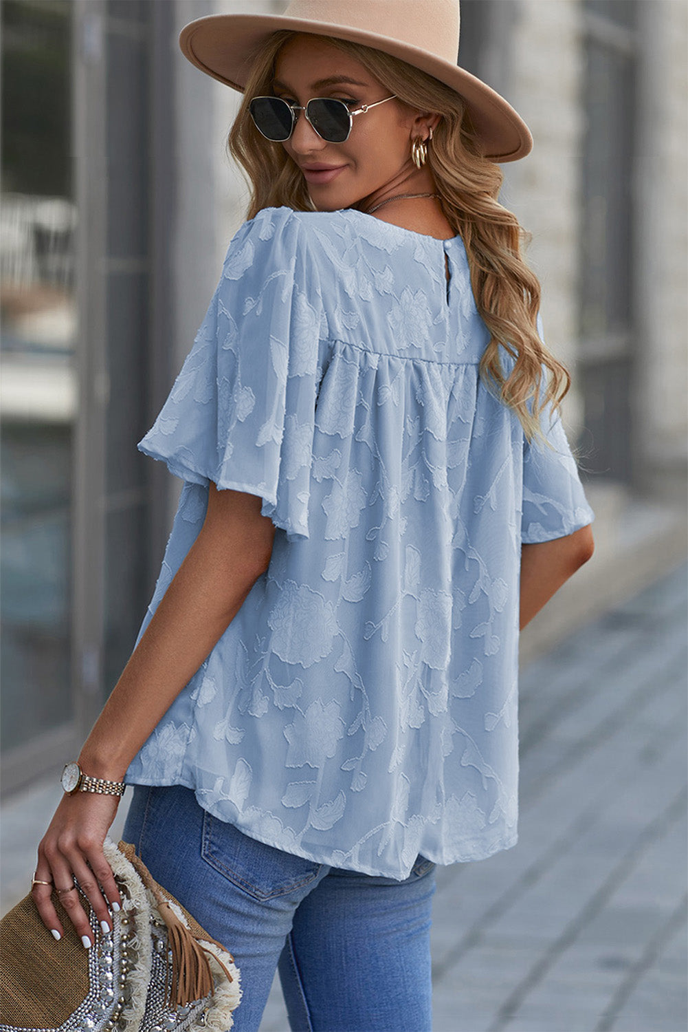 Round Neck Puff Sleeve Blouse (11 Colors)  Krazy Heart Designs Boutique   