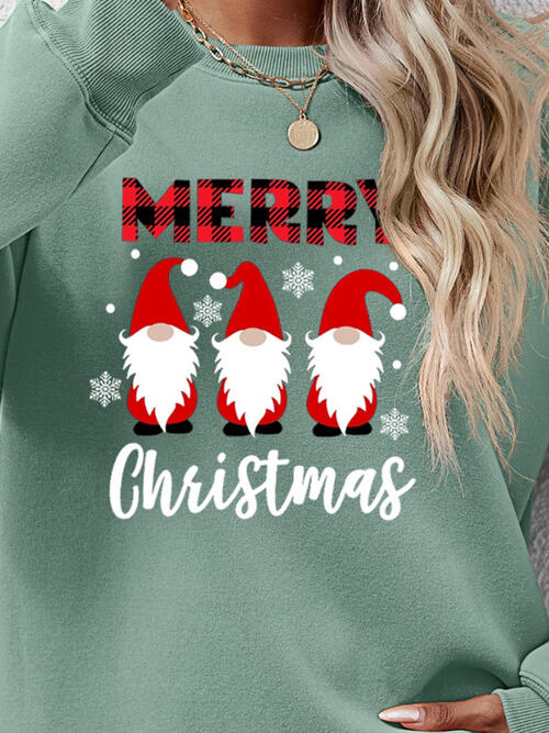 MERRY CHRISTMAS Long Sleeve Sweatshirt (9 Colors) Shirts & Tops Krazy Heart Designs Boutique   