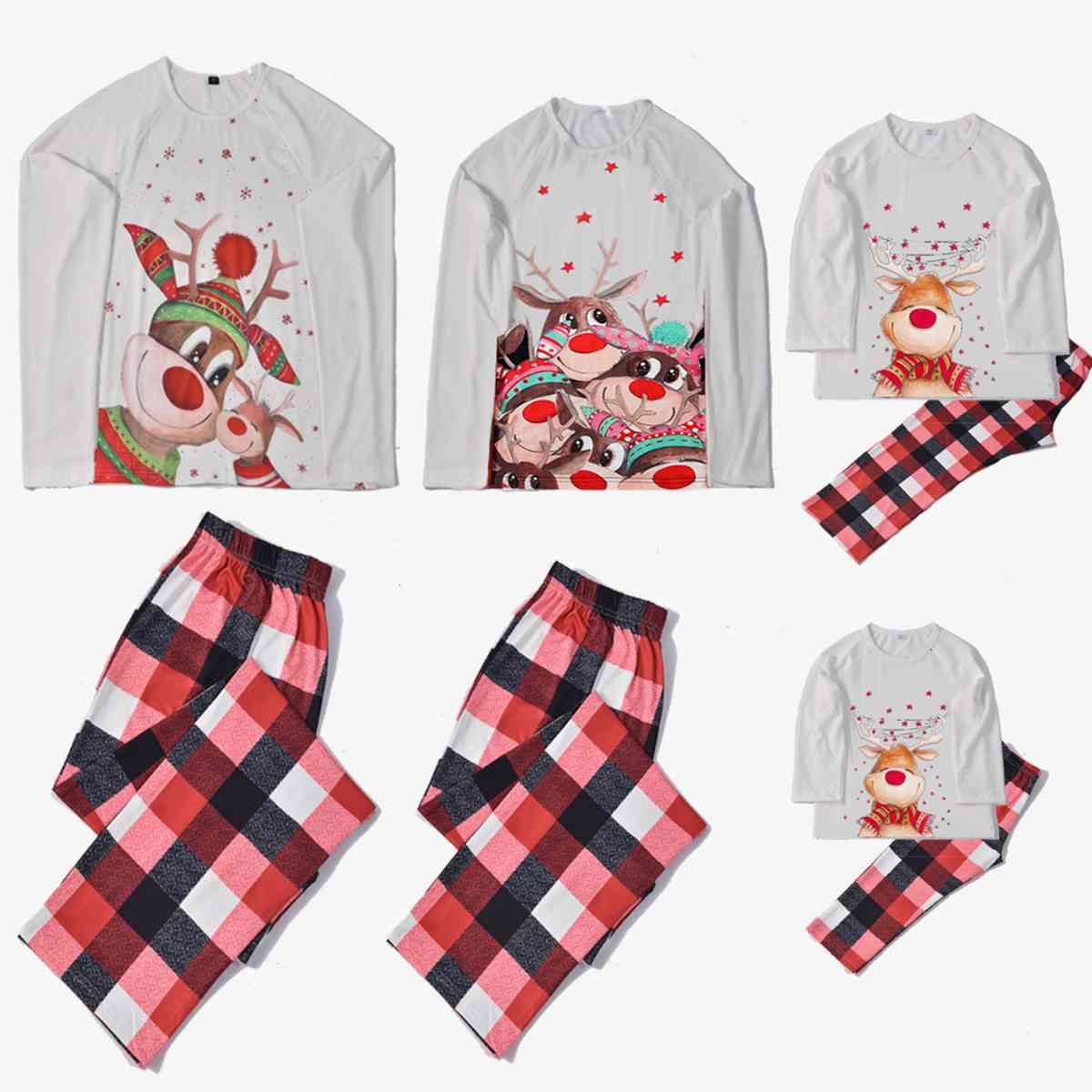 Reindeer Top and Plaid Pajama Set for Men  Krazy Heart Designs Boutique   
