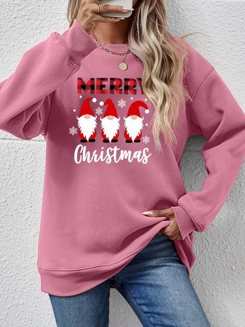 MERRY CHRISTMAS Long Sleeve Sweatshirt (9 Colors) Shirts & Tops Krazy Heart Designs Boutique Moonlit Mauve S 